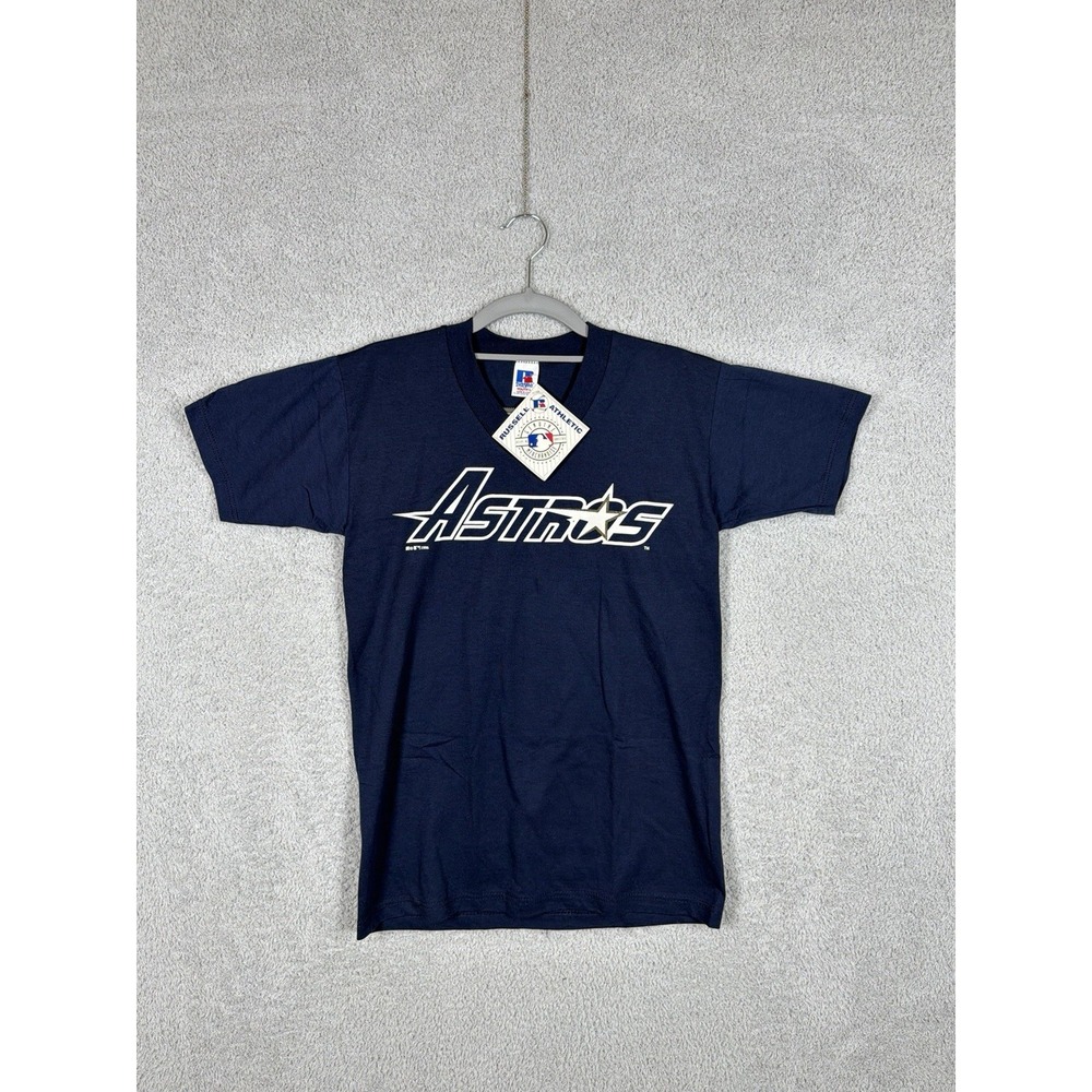 NWT Vintage 1996 Russell Athletic Houston Astros‎ T-Shirt Youth Size L Blue